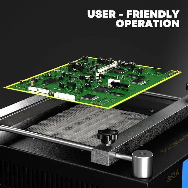 Alt view image 5 of 7 - 853A Soldering Hot Plate, 110V 450W Heating Plate for SMD BGA Rework Station, 50-400°C Infrared Preheating Oven Hot Plate for IR PCB Circuit Board Welding Soldering Repair