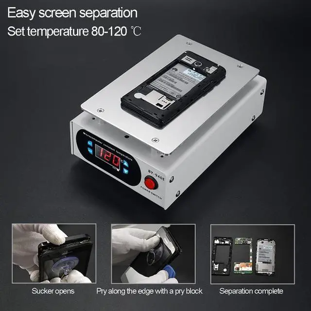 Alt view image 2 of 6 - Preheating Station for Mobile Heating Phone Screen Replacement Electric Heating Plate Electronic Heating Table Welder Hot Plate Microcomputer Constant Temperature 0-200 (US Plug)
