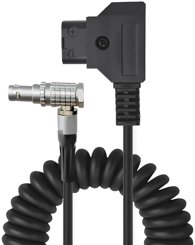 Main image of D-TAP to LEMO-Compatible 2-Pin 0B Male Power Cable for Teradek, Blackmagic Pyxis, ARRI, RED Komodo, Z CAM, RS2/RS3 Pro, SmallHD, Preston, Paralinx, Switronix (Coild)