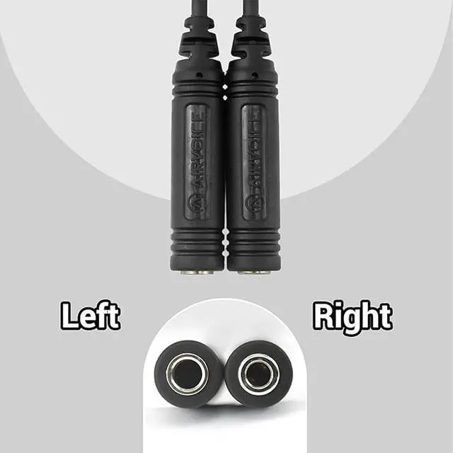 Alt view image 5 of 6 - General Aviation GA Plugs to 6 Pin Lemo Headset Adapter, GA Twin-Plug PJ-068 PJ-055 to 6 Pin Lemo Plug Connector, Black