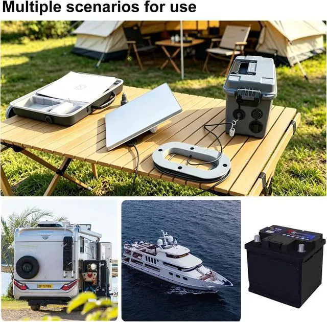 Alt view image 6 of 6 - 12V-48V to 30V 3.5A Waterproof Wall Pass Through Kit for Starlink Mini Power Supply Cable, DC Step Up Converter Power Adapter for RV Camping Battery Pack Boat (16.4FT/5M O-ring battery terminals)
