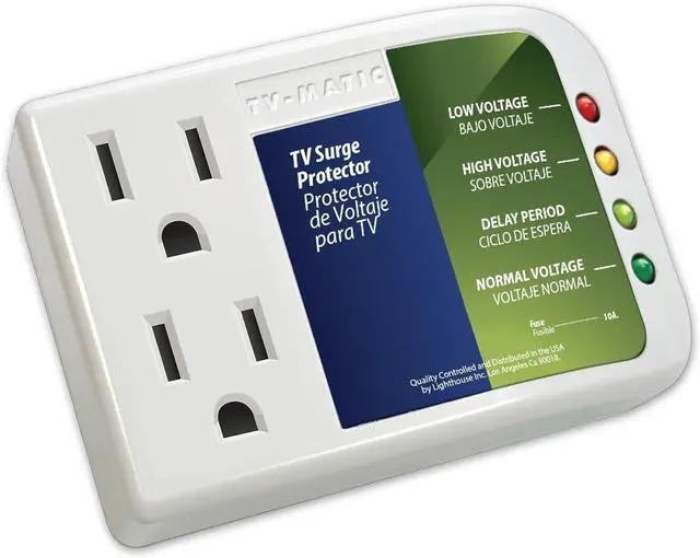Main image of Electronic Voltage & Surge Protector for Smart TV, Game Consoles and Entertainment Center, Protects Against High and Low Voltage, Brownout, Spikes, Power Failure