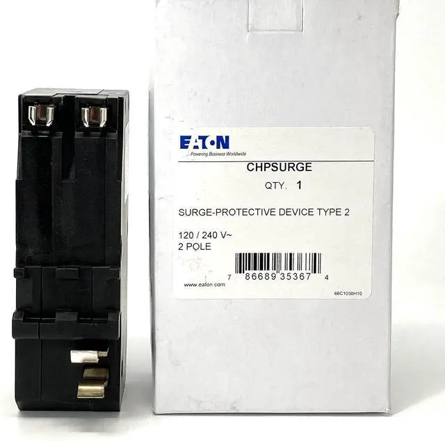 Alt view image 3 of 3 - CHPSURGE Plug On Neutral Surge Protective Device 2 Pole 120/240V Type 2
