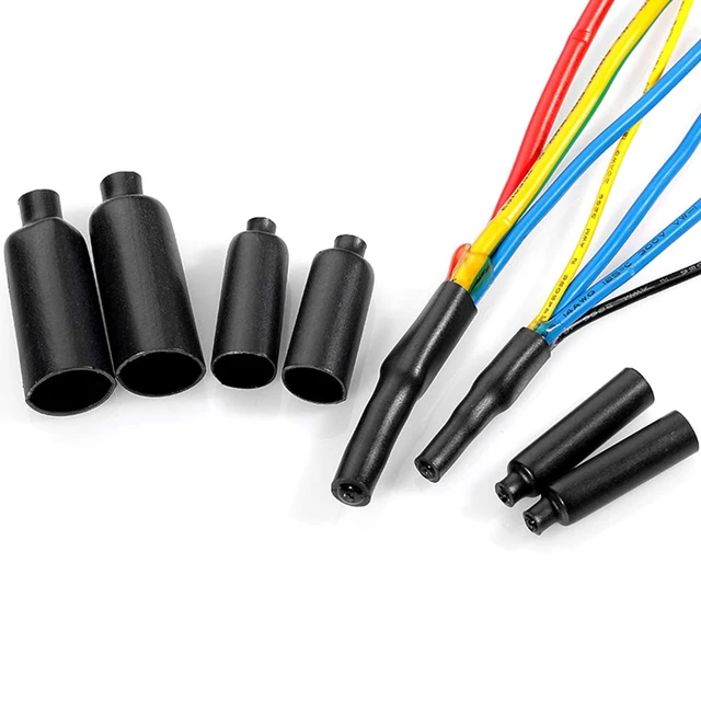 Alt view image 2 of 7 - 420PCS Waterproof Adhesive-Lined Heat Shrink End Caps Tubing, Marine Grade Sealed for Electrical Wire & Cable