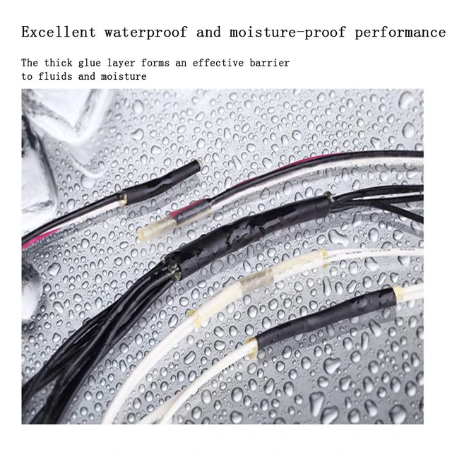 Alt view image 5 of 7 - 420PCS Waterproof Adhesive-Lined Heat Shrink End Caps Tubing, Marine Grade Sealed for Electrical Wire & Cable