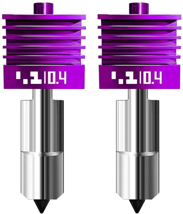 Main image of 2 Pcs Upgraded 0.4mm A2L/H2D/H2S/H2C/X2D/P2S Hotend with Anti-Stick MPVD Coating - High Speed Hardened Steel P2S Nozzle for Bambu Lab P2S,X2D,H2 Series,A2L/A1/A1MINI 3D Printers, Bamboo Lab Parts