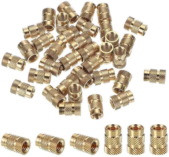 Main image of M6x12.7x8.7 mm Brass Threaded Insert, 100 Pcs Metric knurled Nuts Heat Set Insert for Plastic & 3D Printing Components