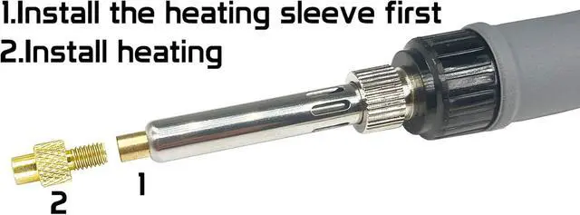 Alt view image 4 of 4 - Heat Set Insert tip Tool Vertical Heat Pressing Machine Heat Brass Inserts 3D Printing Thread Knurled Nut M2 M2.5 M3 M4 M5 M6 (Heat Set Insert)