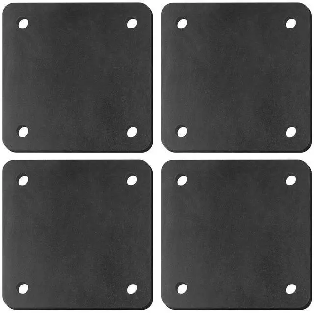 Main image of 4 Pcs 6 X 6 X 1/4 Inch A36 Steel Plate Hot Rolled with 4 Holes