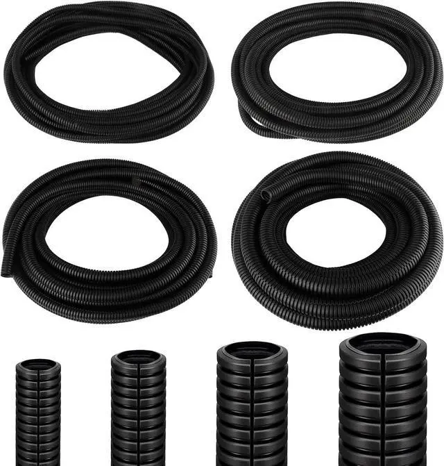 Main image of 4 Pack Split Wire Loom, 120FT Flame Retardant PP for Cable Management