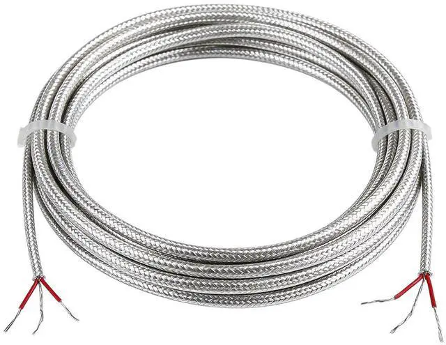 Main image of PT100 Thermistor Extension Cable Length: 197 inches / 5 Yards PT100 Thermistor Wires Feature Teflon-Shielded Construction Temperature Range: -200°F to 900°F (3-Wire)