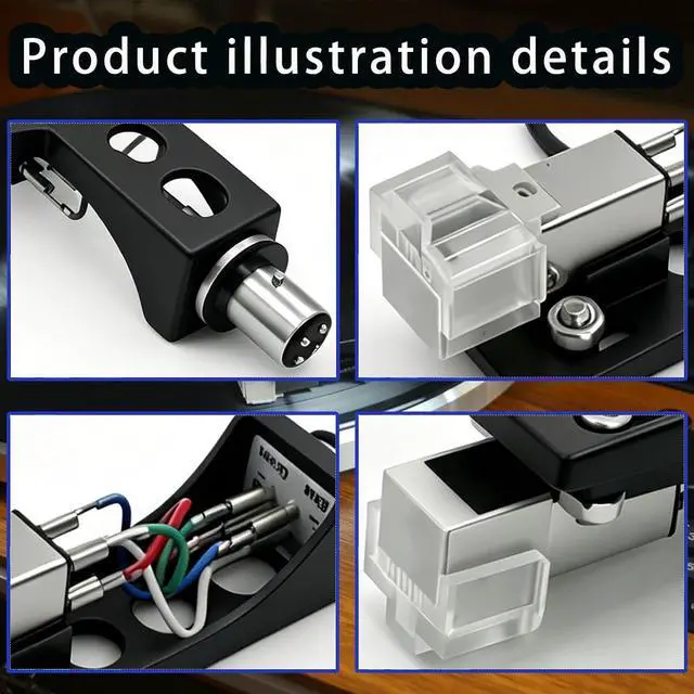 Alt view image 2 of 7 - Black Headshell AT-3600L Cartridge Stylus, AT-3600L Magnetic Cartridge Stylus Compatible with Technics SL D1, SL D1K, SL D2, SL D202, SL D205, SL D2K, SL D3, SL D303, SL D33, SL D3K, SL D5.