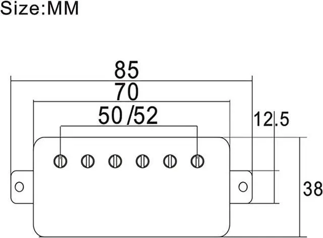 Alt view image 5 of 7 - Alnico 2 Humbucker Guitar Pickup 4 Coil Cable 7.5k/8.6k Coil Splitting with Brass Cover Alnico II Pickup for LP Guitar Chrome (7.5k/8.6k)