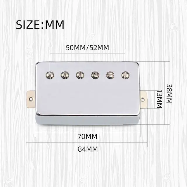 Alt view image 4 of 7 - Alnico 5 Humbucker Guitar Pickup 4 Coil Cable 7.5k/16.6k Coil Splitting Alnico V Pickup for LP Guitar Chrome