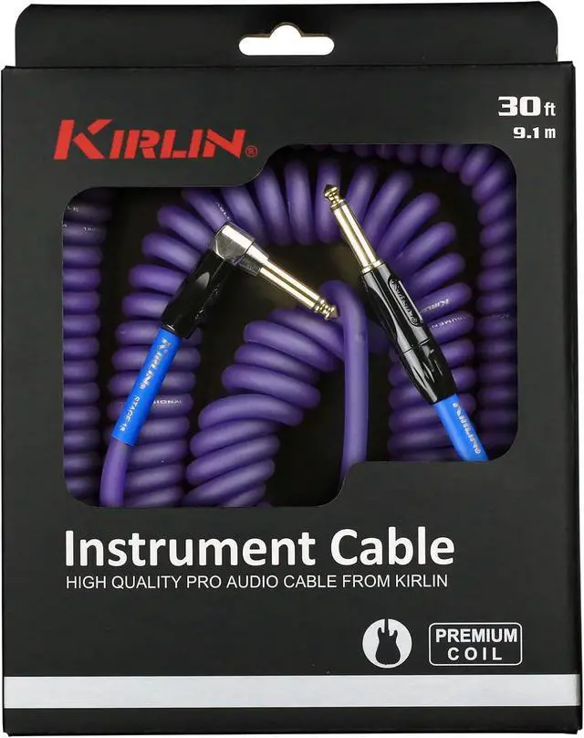 Alt view image 2 of 4 - Cable IMK-182BFGL-30/BLF 1/4" Premium Coil Instrument Cable, 30', Purple Translucent