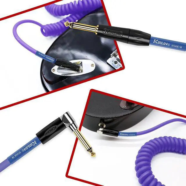 Alt view image 3 of 4 - Cable IMK-182BFGL-30/BLF 1/4" Premium Coil Instrument Cable, 30', Purple Translucent