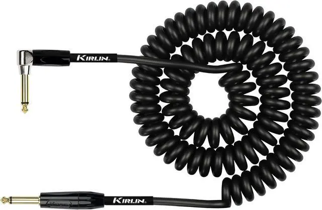 Main image of 22 gauge Coil Cable, IPK-222BFGL-30/BKE, 20ft, Metallic Black PVC Jacket