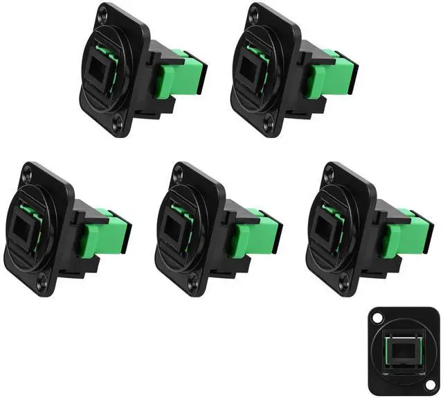 Main image of 5pcs SC to SC APC Fiber Panel Mount Adapter Singlemode