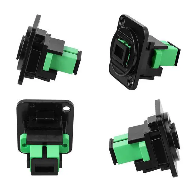 Alt view image 2 of 4 - 5pcs SC to SC APC Fiber Panel Mount Adapter Singlemode