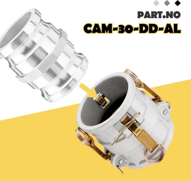 Alt view image 2 of 6 - DD3030 Type DD Cam and Groove Spool Coupler(CAM-30-DD-AL)