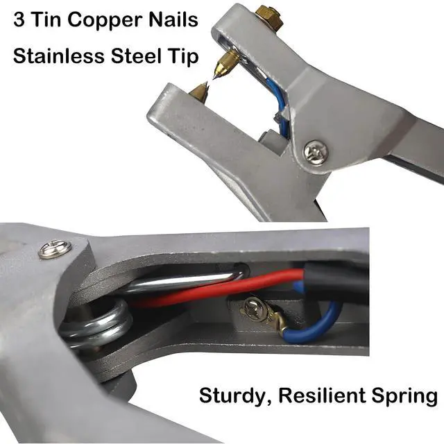 Alt view image 4 of 7 - Grounding Clamp with Wire, Aluminum Alloy Anti Static Ground Cable Clamp, 16.4ft Coiled Grounding Wire Cable, 3 Copper Ground Nails, Clamps 23mm, for Gas Station Oil Depot Tank Chemical Plant