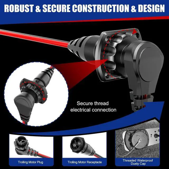 Alt view image 5 of 7 - MKR-28 1865120 Trolling Motor Plug & Receptacle, 12V-48V