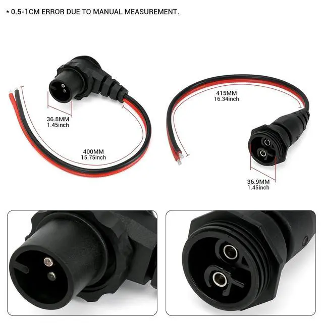 Alt view image 3 of 7 - 1865120 MKR-28 Trolling Motor Plug Receptacle Combo and 1865115 MKR-27 60 AMP Circuit Breaker Fit for Minn Kota 12/24/36V/48V Trolling Motor Freshwater and Saltwater