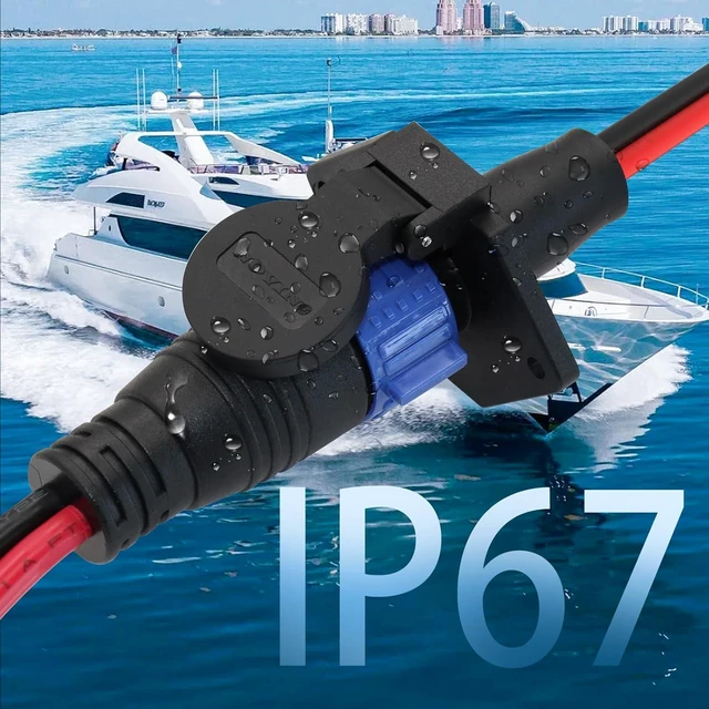 Alt view image 4 of 7 - 50A Trolling Motor Plug and Receptacle,12V/24V/36V/48V Trolling Motor Plug