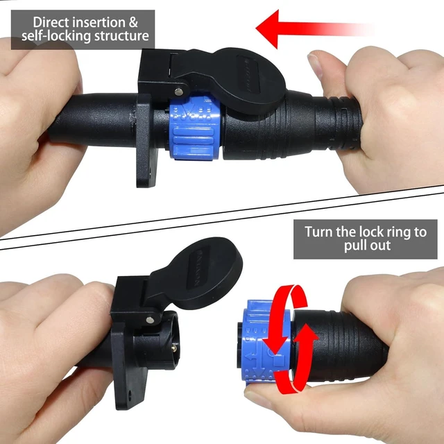Alt view image 5 of 7 - 50A Trolling Motor Plug and Receptacle,12V/24V/36V/48V Trolling Motor Plug