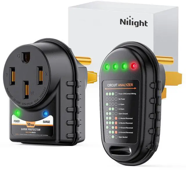 Main image of 50 Amp RV Surge Protector ETL Listed Nema 14-50P 14-50R