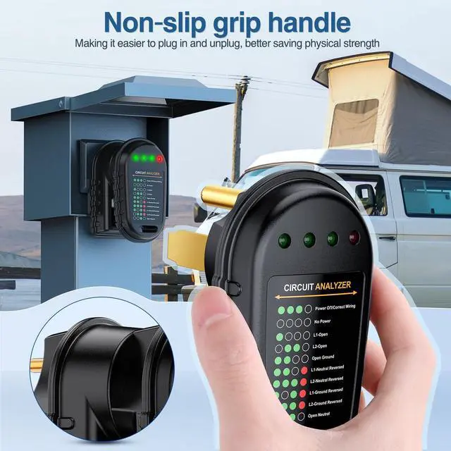 Alt view image 3 of 7 - 50 Amp RV Surge Protector ETL Listed Nema 14-50P 14-50R