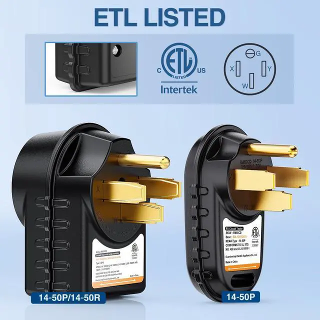 Alt view image 4 of 7 - 50 Amp RV Surge Protector ETL Listed Nema 14-50P 14-50R