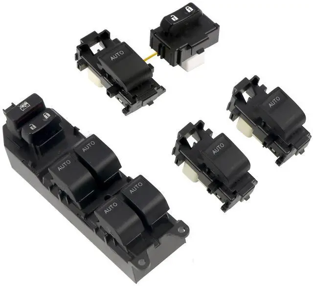Main image of for Toyota Tundra 2007-2021 LED Lighted Power Window Switch Control, Lock/Unlock Switch with Auto Down/Up, Kit of White Light (NOT Fit 1794 Edition, Platinum, TRD Pro)