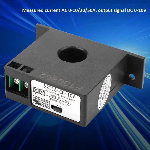Alt view image 6 of 7 - AC Current Transducer Transmitter AC 0-50A to DC 0-10V SZT15-10V Self-Powered Current Mutual Inductor