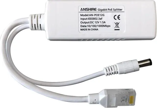 Alt view image 4 of 5 - 4-Pack Gigabit PoE Splitter Converter, 12V DC Output, IEEE 802.3 af/at Compliant, 10/100/1000Mbps, Plug 5.5mm x 2.1mm, for IP Camera, AP, WiFi Node, IP Phone and More, White