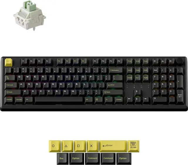 Main image of J5 HE Wireless Hall Effect Gaming Keyboard, 107-Key Full Size | Magnetic Switch, Rapid Trigger, RGB Backlight, Knob, QMK Launcher, 2.4GHz/Bluetooth 5.2/USB-C, for Mac Windows Linux