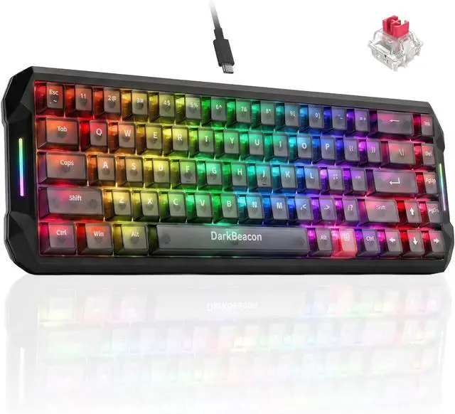 Main image of Flux 68 HE Mechanical Gaming Keyboard Rapid Trigger with Adjustable Actuation 0.01-3.5 mm, Hall Effect Magnetic Switch, 8000Hz Polling, RGB Backlit, 65% Wired Keyboard for PC Laptop Gamer