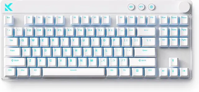 Main image of Mix 87 TKL Wired Gaming Keyboard Magnetic Switch Hall Effect Keyboards Rapid Trigger SOCD 8K Polling Rate Volume Knob Adjustable Actuation Point RGB Lighting HotSwap White Apollo Switch