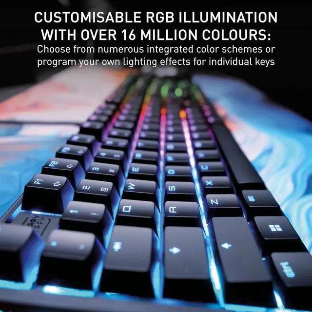 Alt view image 6 of 6 - MX 3.1, Wired Mechanical Gaming Keyboard, Durable Aluminum Housing, RGB Lighting, Integrated Damping Mechanisms, USB-A, MX2A Silent RED Switches, Black