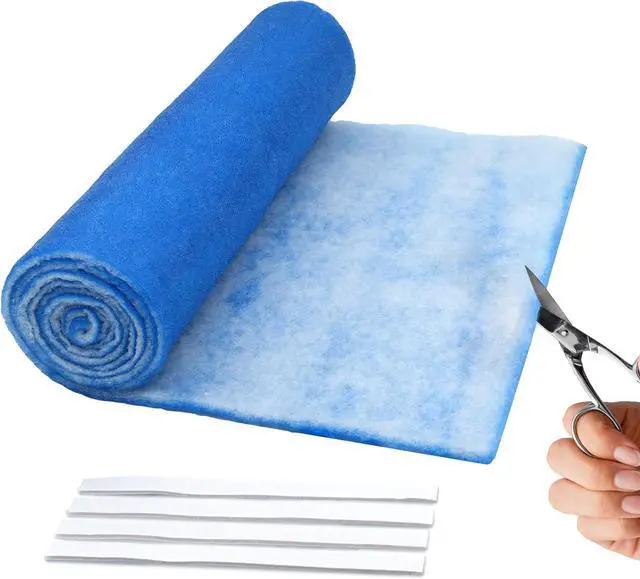 Main image of Air Vent Filter Roll 20"x90", Cut to Fit Size Filter Sheet Roll 20x90 Inch | Work in Indoor Air Purifier, HVAC, AC, Furnace, Ceiling, Air Conditioner 1-Pack (Blue and White)