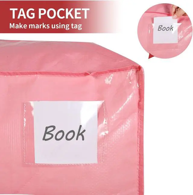 Alt view image 5 of 7 - Heavy Duty Extra Large Moving Bags with Extra Long Handles -Includes Backpack Straps - Easy Storage For Space Saving (Mixed Color-6 Bag)