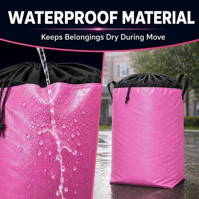 Alt view image 6 of 7 - Moving Bags Heavy Duty Extra Large, 66 Gallon XL College Moving Bags with Handles, Waterproof Storage Totes Packing Supplies for Home Dorm, Set of 4
