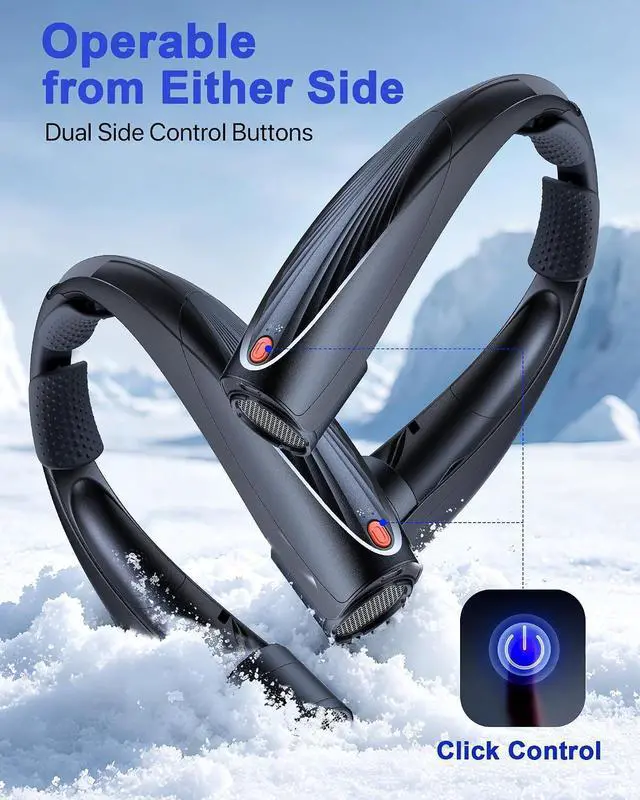 Alt view image 5 of 7 - Portable Neck Fan, Max 20H, Rechargeable Personal Fan with 6000mAh Battery, 360° Cooling, 6 Speeds Hands-Free Wearable Fan, Gifts for Men, Women, Travel, World Cup, Outdoor