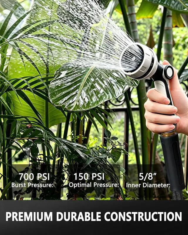 Alt view image 3 of 7 - Flexible 50FT Garden Hose, Non-Expanding Lightweight Water Hose | 60% Lighter & Kink-Free, Burst-Resistant Up To 700PSI, All-weather Durable, BPA-free,Leak-proof, Safe For Family & Pets