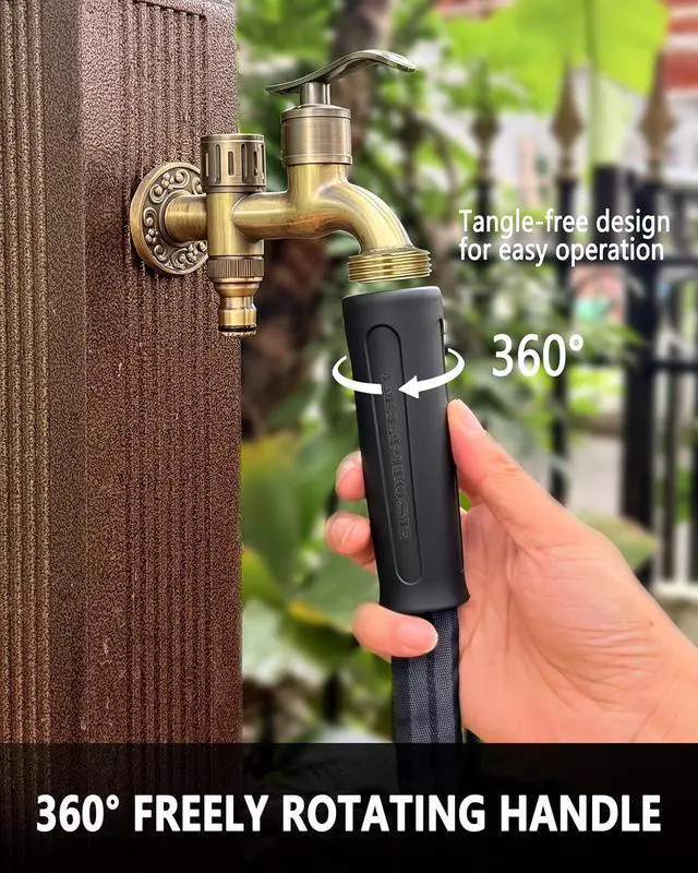 Alt view image 6 of 7 - Flexible 50FT Garden Hose, Non-Expanding Lightweight Water Hose | 60% Lighter & Kink-Free, Burst-Resistant Up To 700PSI, All-weather Durable, BPA-free,Leak-proof, Safe For Family & Pets