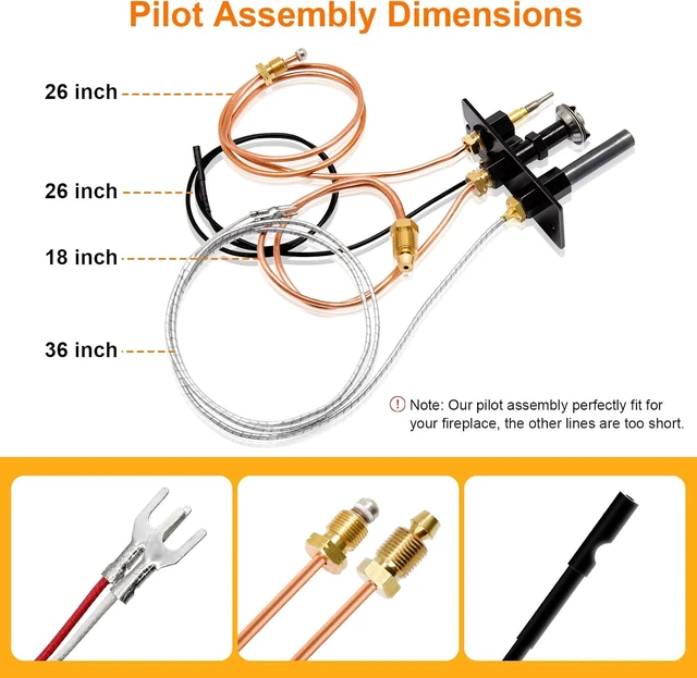 Alt view image 4 of 7 - 10002264 Natural Gas (NG) 3-Way SIT Pilot Assembly, for Majestic DV360 36BDVR 36BDVT 39BDVR, HHT, Temco, Vermont Castings Fireplaces & Stoves