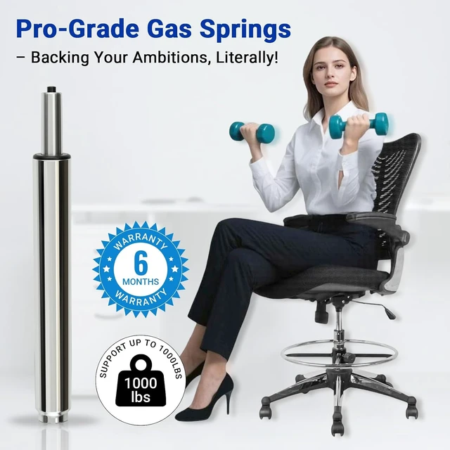 Alt view image 3 of 7 - 17-27 Inch Extra Long Gas Lift Cylinder Tube for Bar Stools