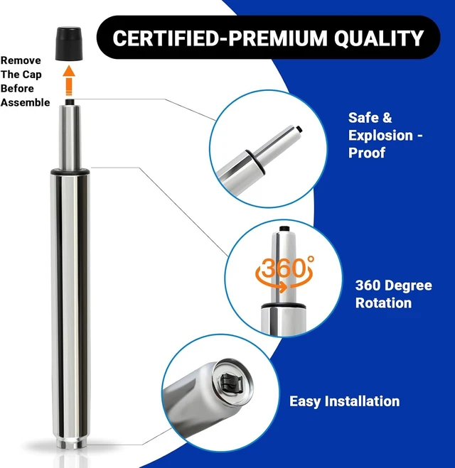 Alt view image 5 of 7 - 17-27 Inch Extra Long Gas Lift Cylinder Tube for Bar Stools