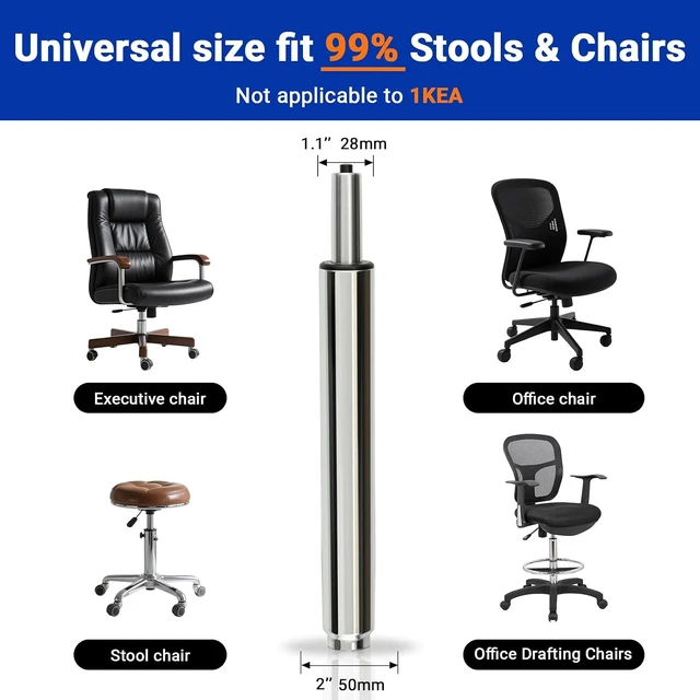 Alt view image 6 of 7 - 17-27 Inch Extra Long Gas Lift Cylinder Tube for Bar Stools