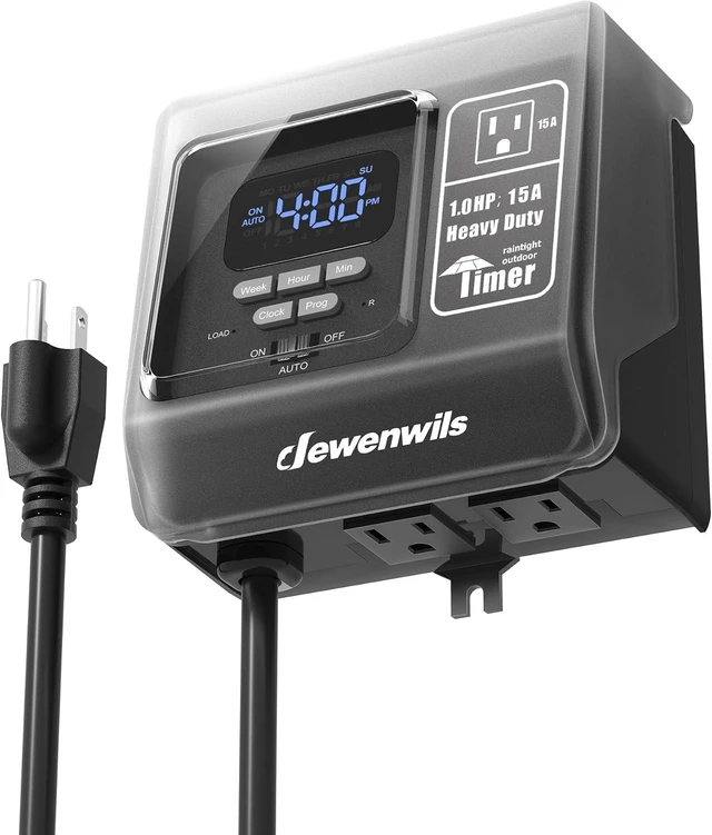 Main image of 7-Day Programmable Pool Timer, 15A 120V 1HP, NEMA 5-15R
